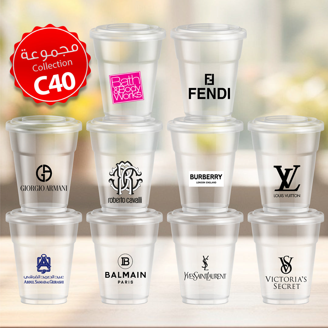 Mycups Plastic (Collection مجموعة أكوابي الشفافة الجاهزة (مجموعة 40