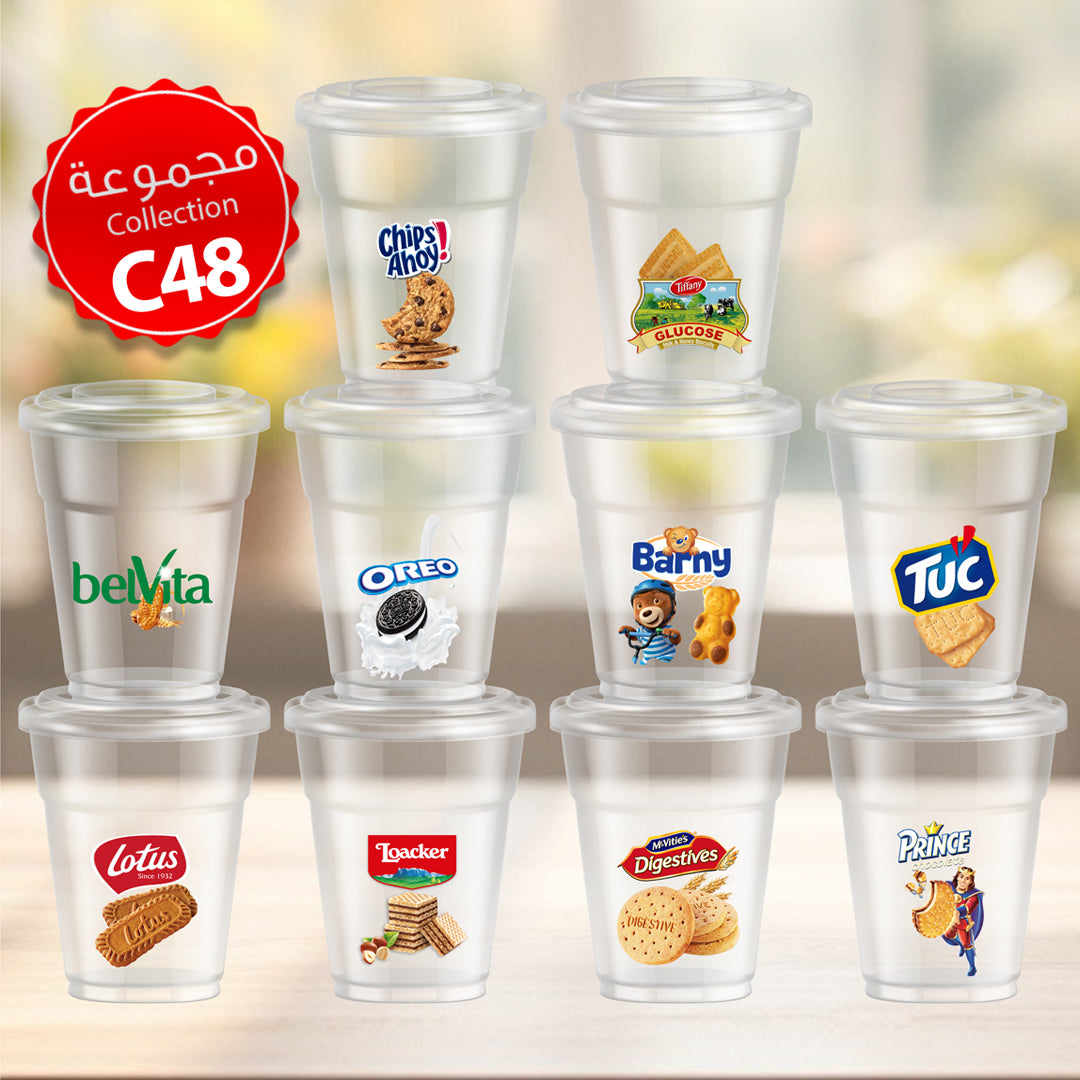 Mycups Plastic (Collection مجموعة أكوابي الشفافة الجاهزة (مجموعة 48