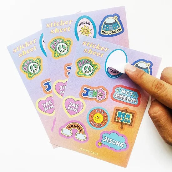 A5,A6 Stickers Kiss Cut Sticker Sheets شيت ستيكر مقصوص حسب التصميم