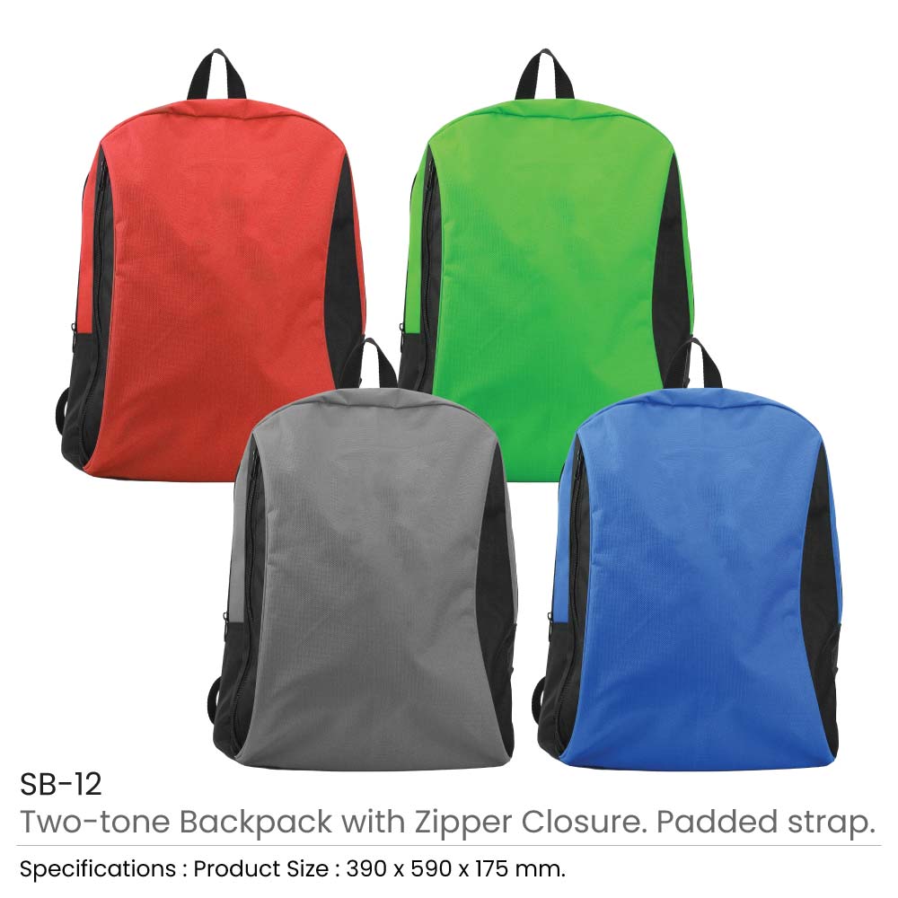 Two-toned Backpacks 600D Polyester Material