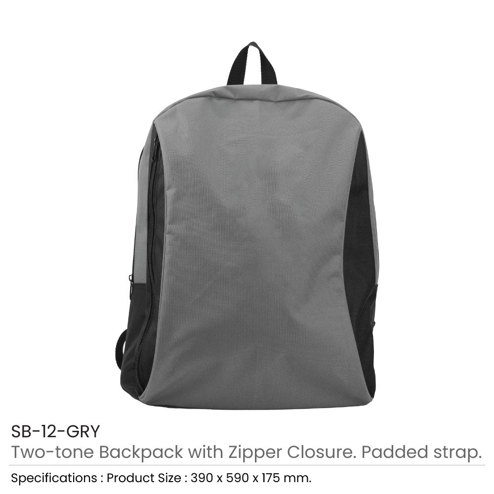 Two-toned Backpacks 600D Polyester Material