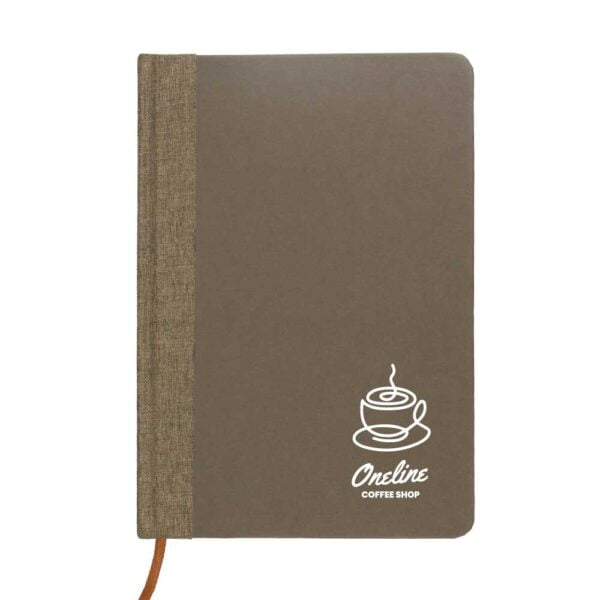 A5 Coffee Material Notebooks | 96 sheets & Page Marker