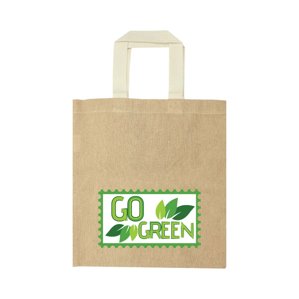 Cotton Like Jute Bags with Webbing Handle 250gsm