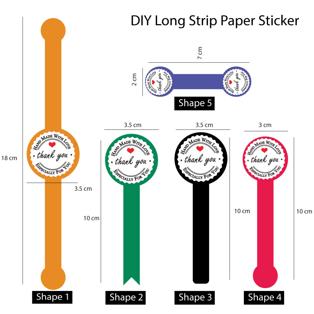 ملصق ورقي طويل Long Strip Paper Sticker