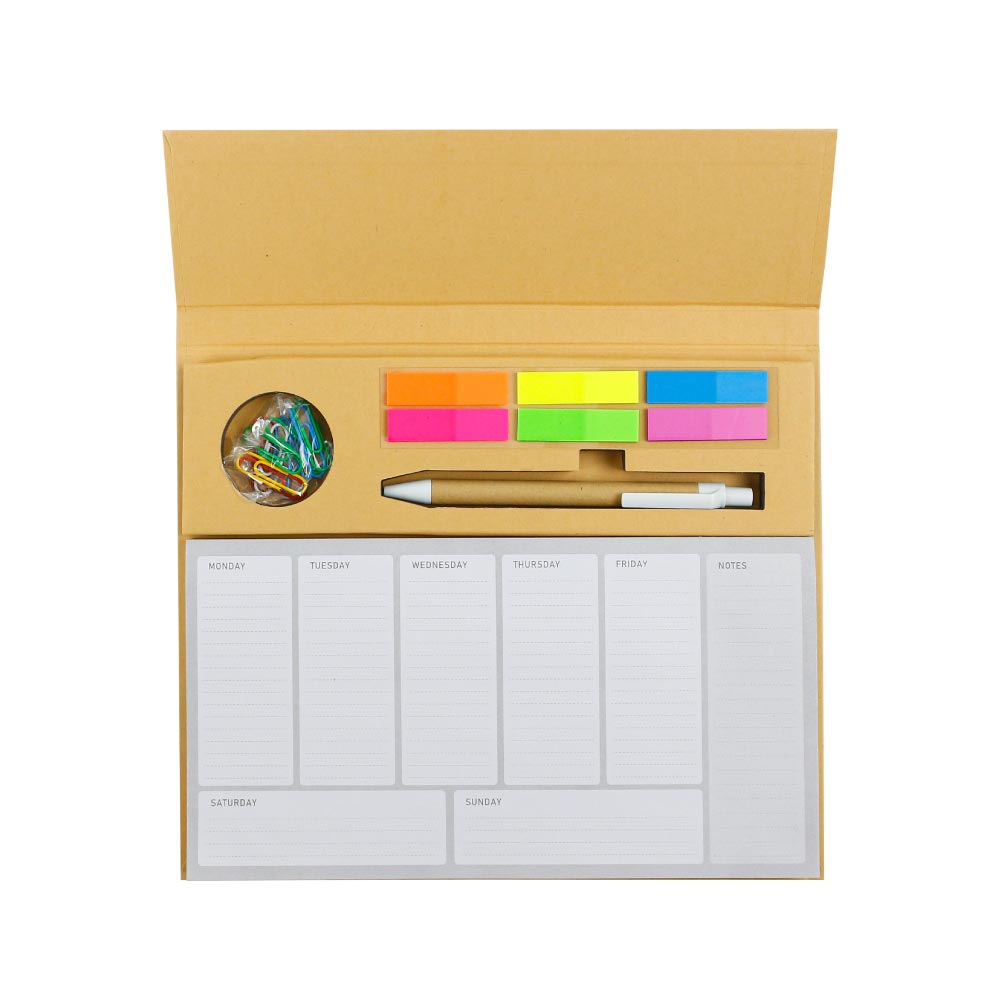 SMALL Eco-Friendly Weekly Planner Kit with Pen