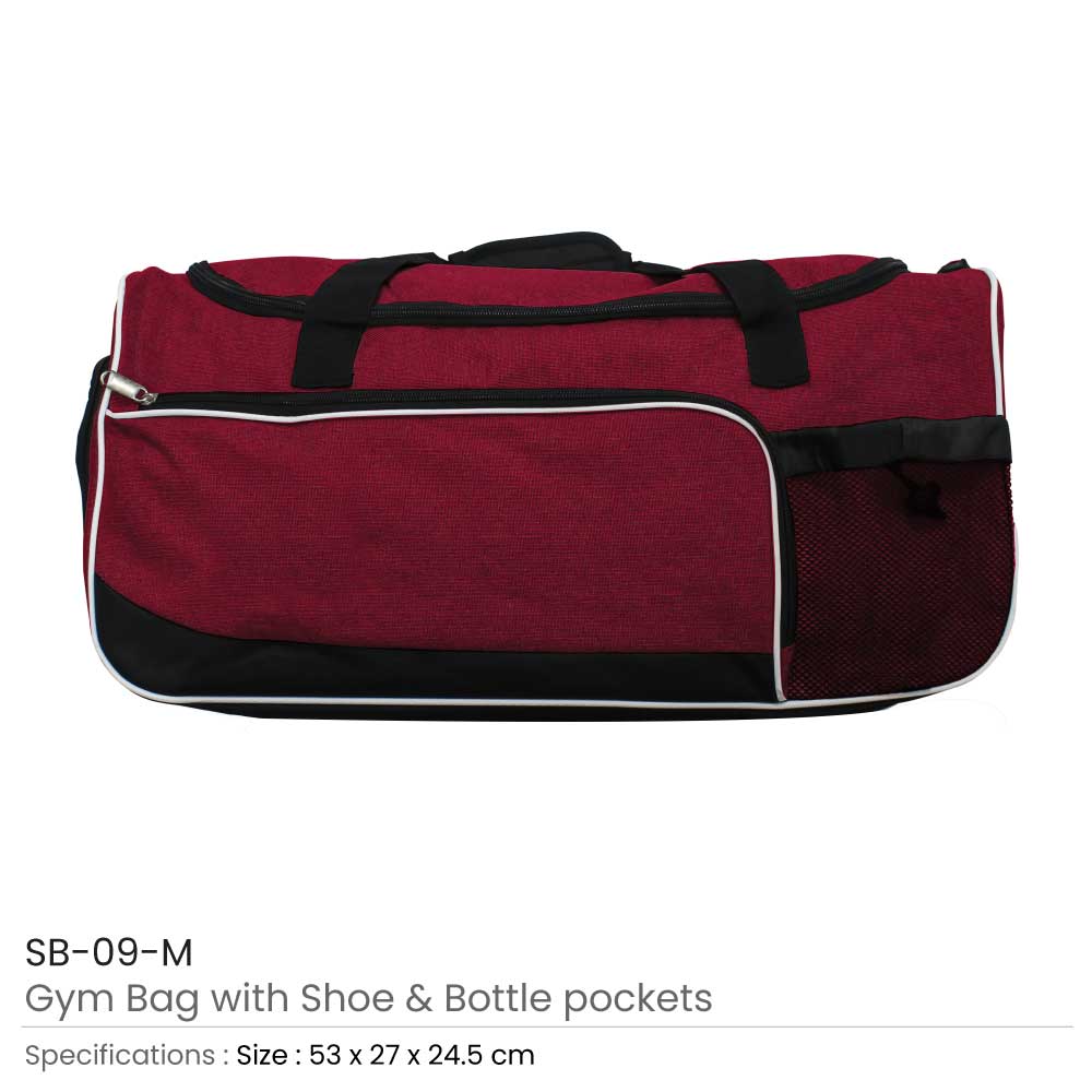 Gym Bags with Shoe and Bottle Pockets