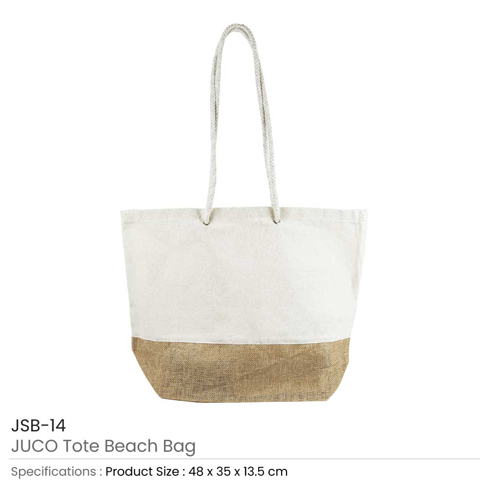 JUCO Tote Beach Bags with Dual Straps