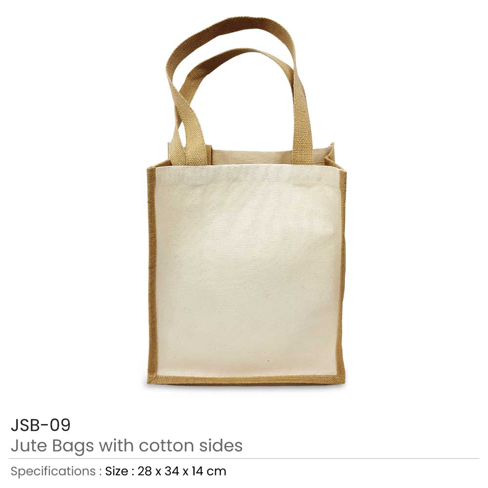 Jute and Cotton Bags Two Side Print