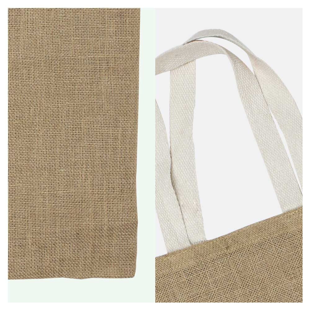 Jute Bags with White Handles, Long-lasting & Eco-friendly