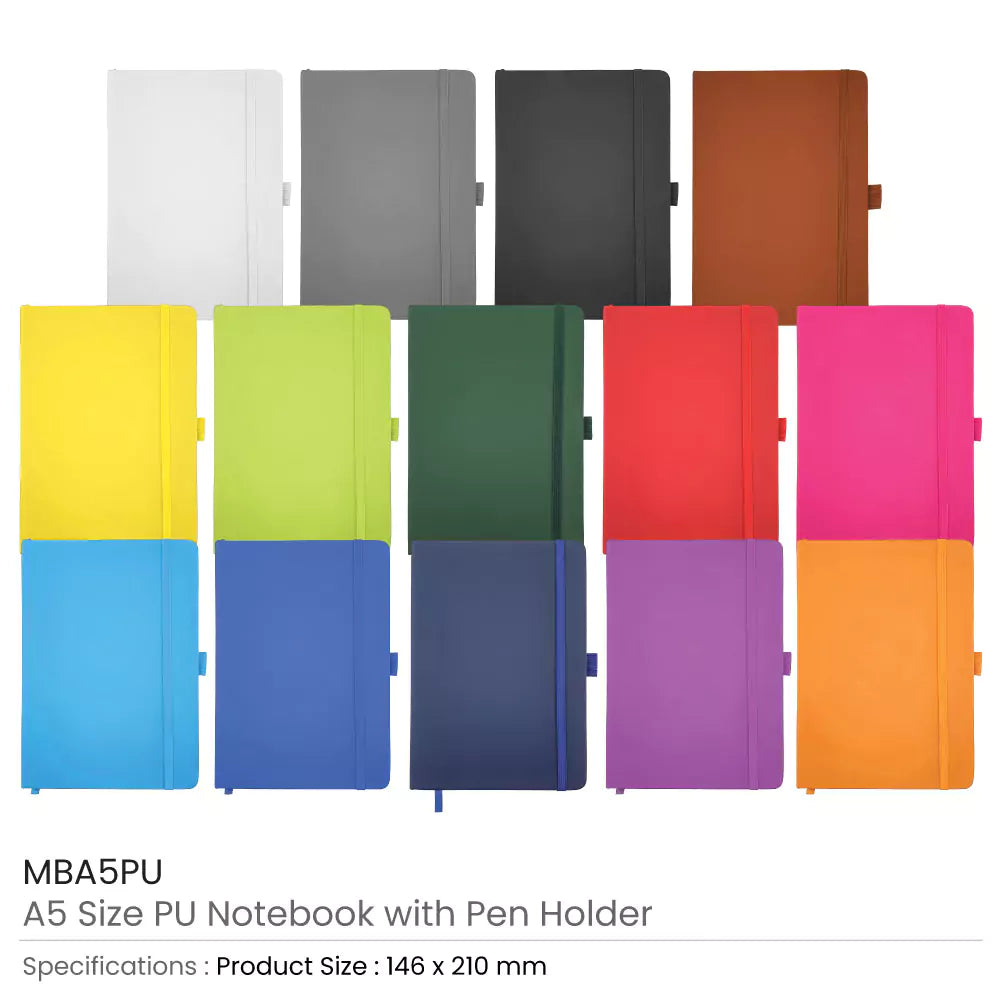 PU Notebook with Pen Holder