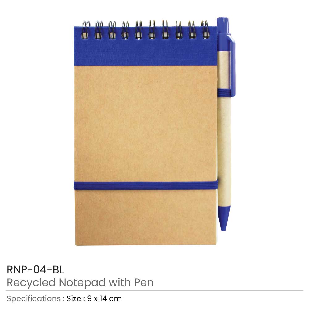 Recycled Notepads with Pen A6