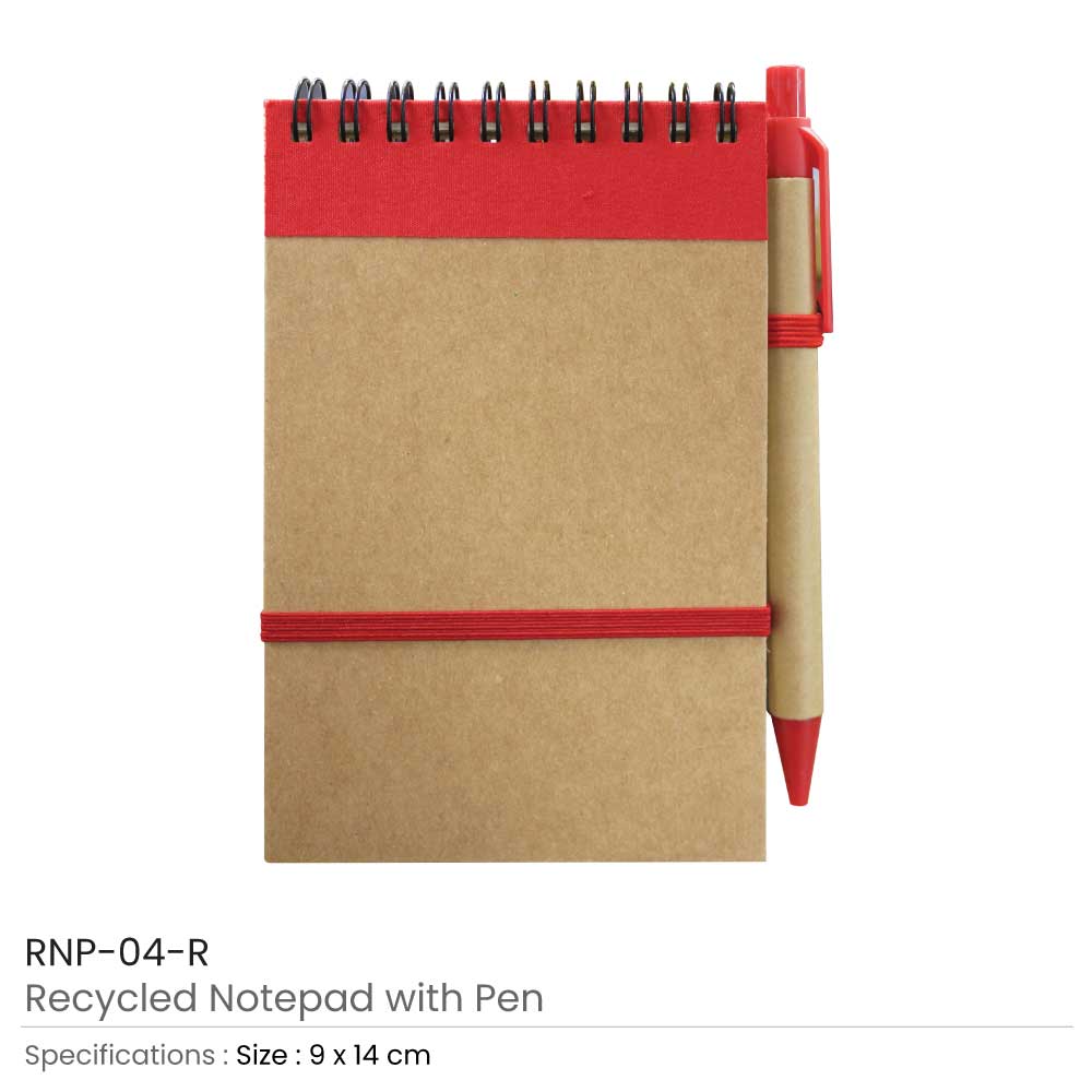 Recycled Notepads with Pen A6