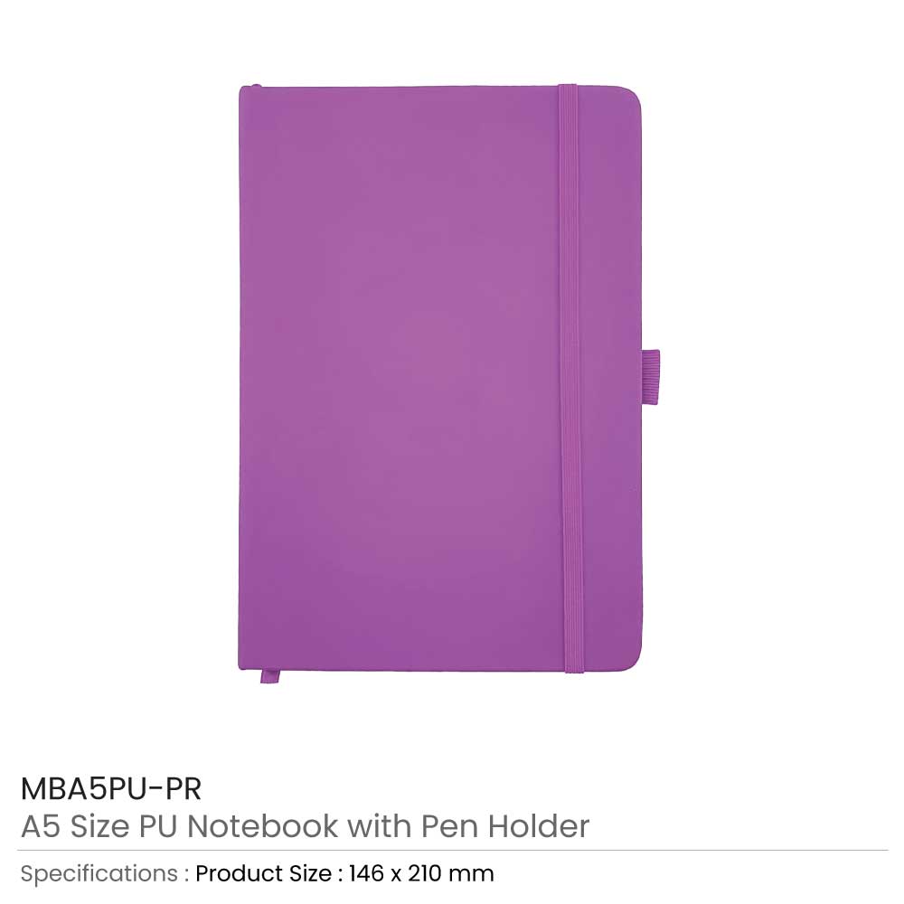 PU Notebook with Pen Holder