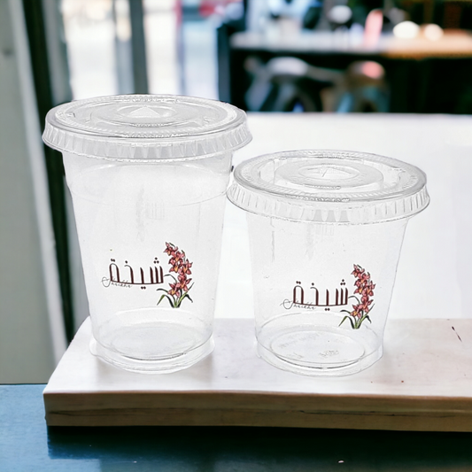 8oz أكواب بلاستيكية-الشفافة طباعة Plastic Cups -printing 8oz