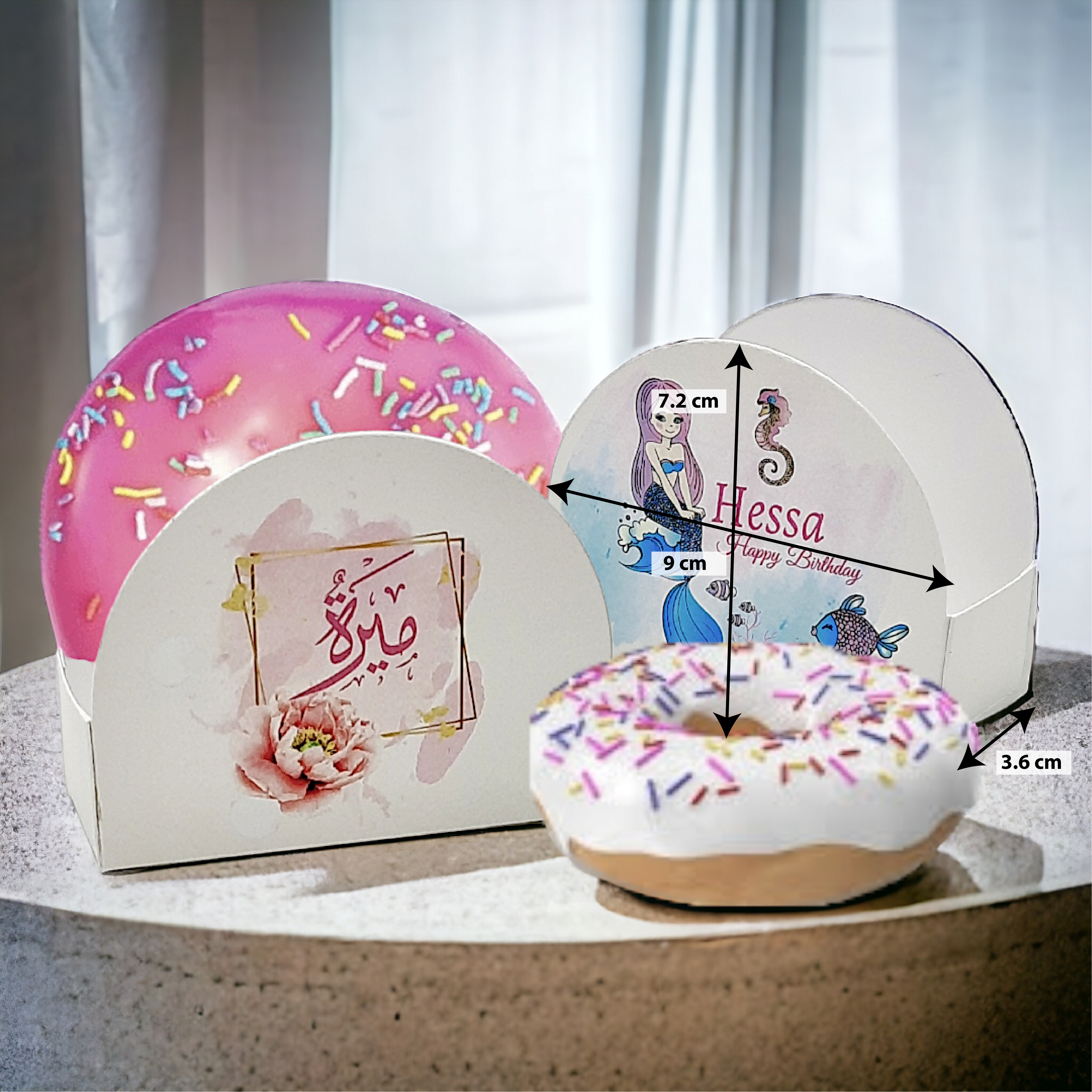 9X7.2X3.6 cm بوكس دونات Donuts Box