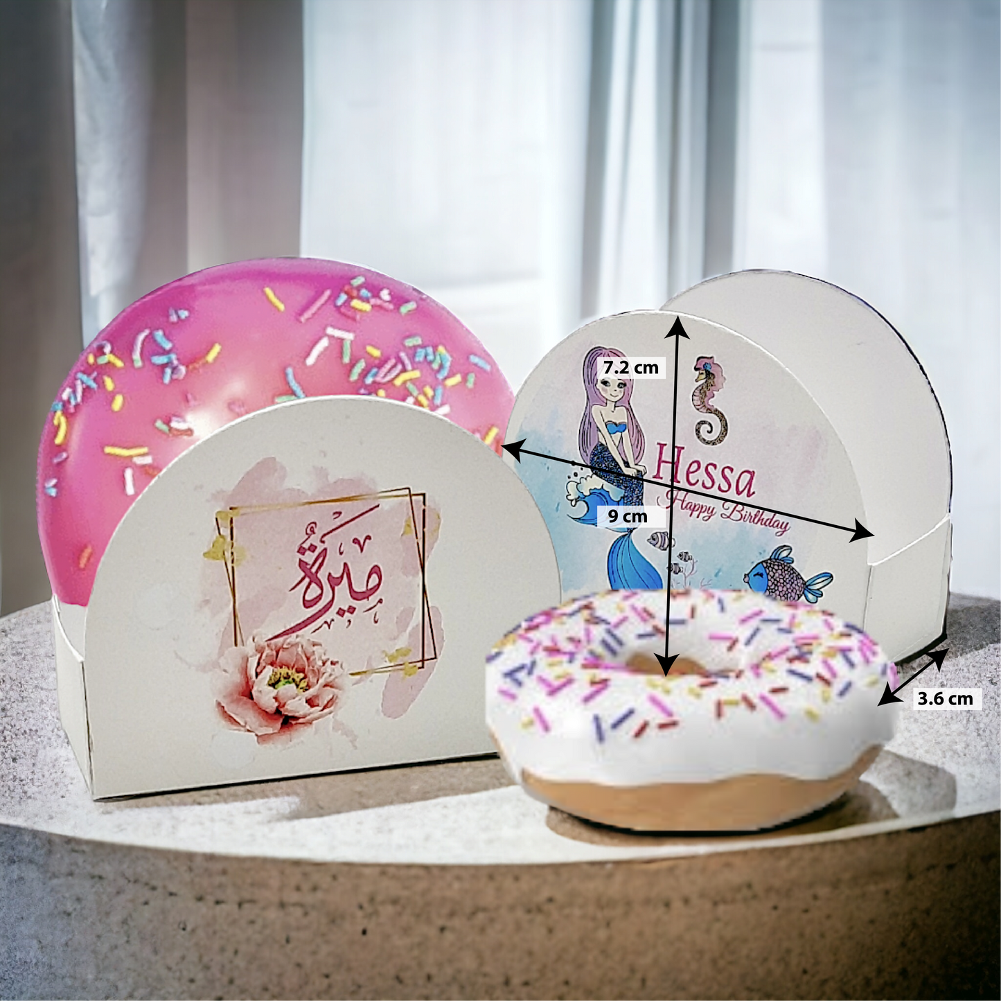 9X7.2X3.6 cm بوكس دونات Donuts Box