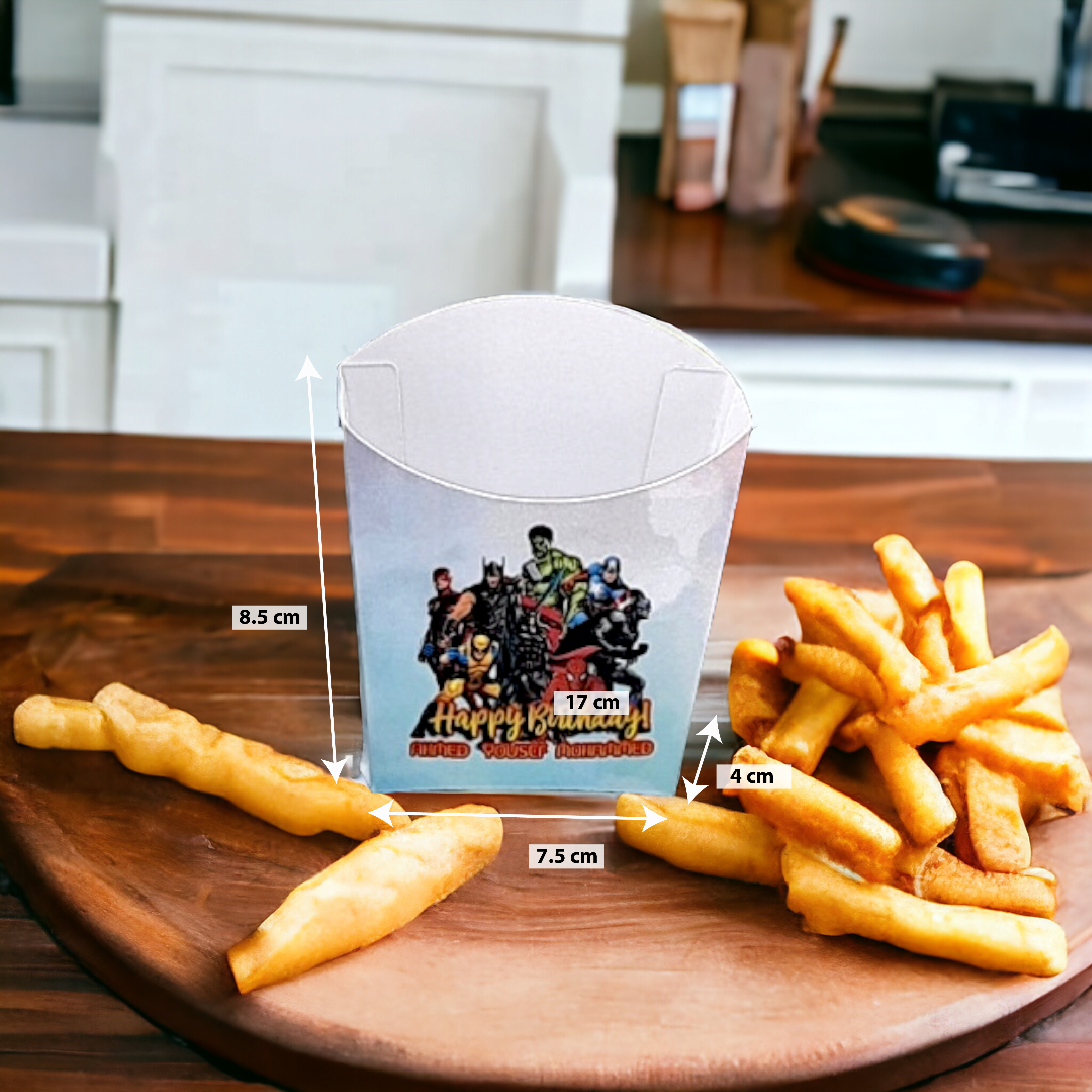 7.5X8.5X4 cm بوكس بطاطا فاضي Fries Box