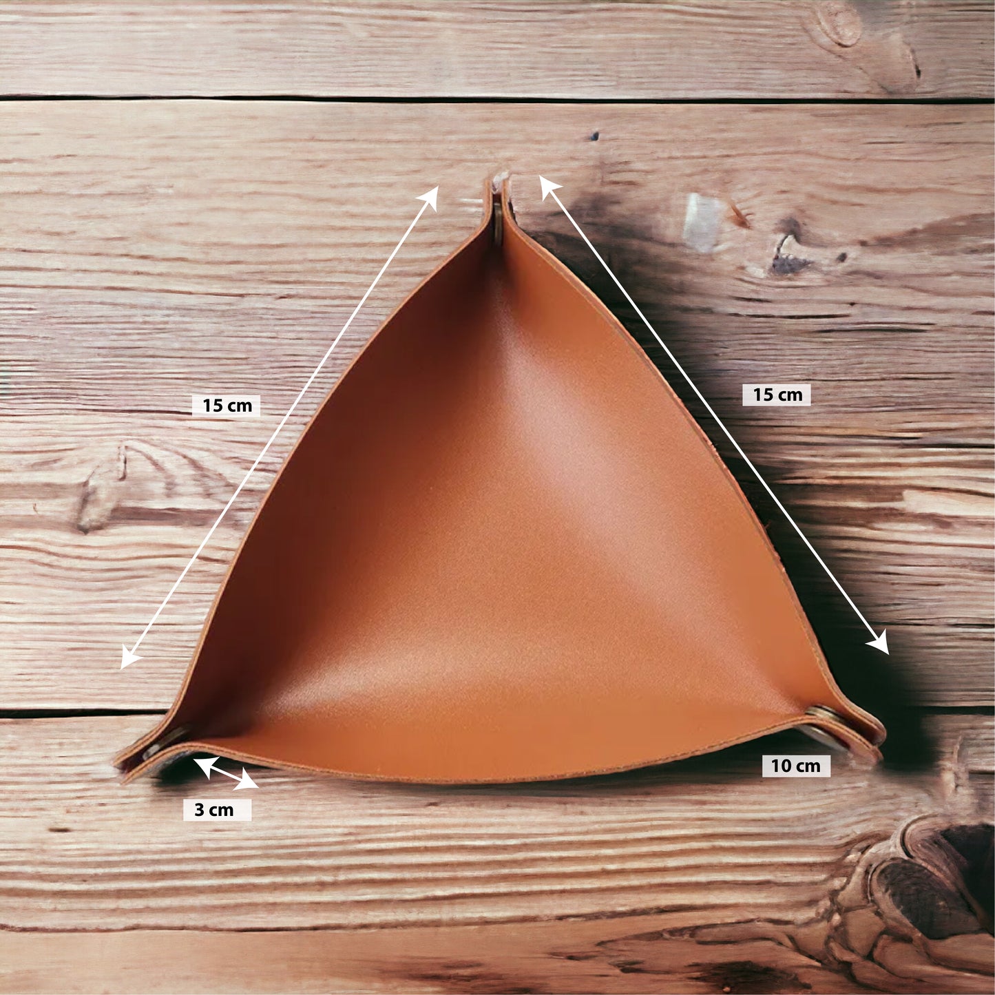 قاعدة جلدية مثلثة صغيرة Small Triangle Leather Tray