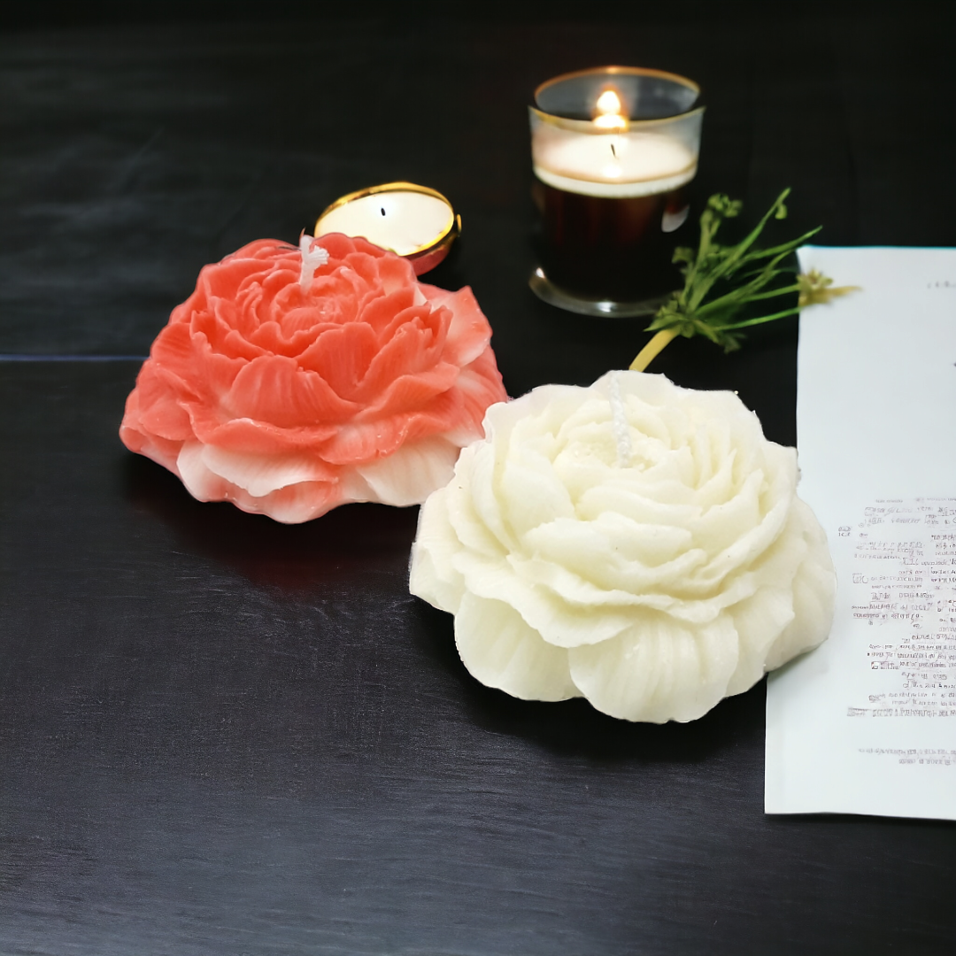 شمعة وردة الفاوانيا 9 سم Peony Candle 9cm