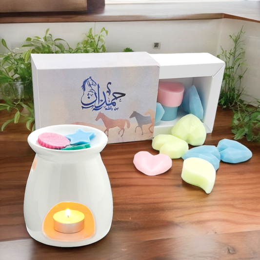 شموع صغيرة معطرة للتذويب 10 حبات شكل قلوب ودمعه في بوكس Aromatherapy Wax Melts 10pcs Heart Shape in Box