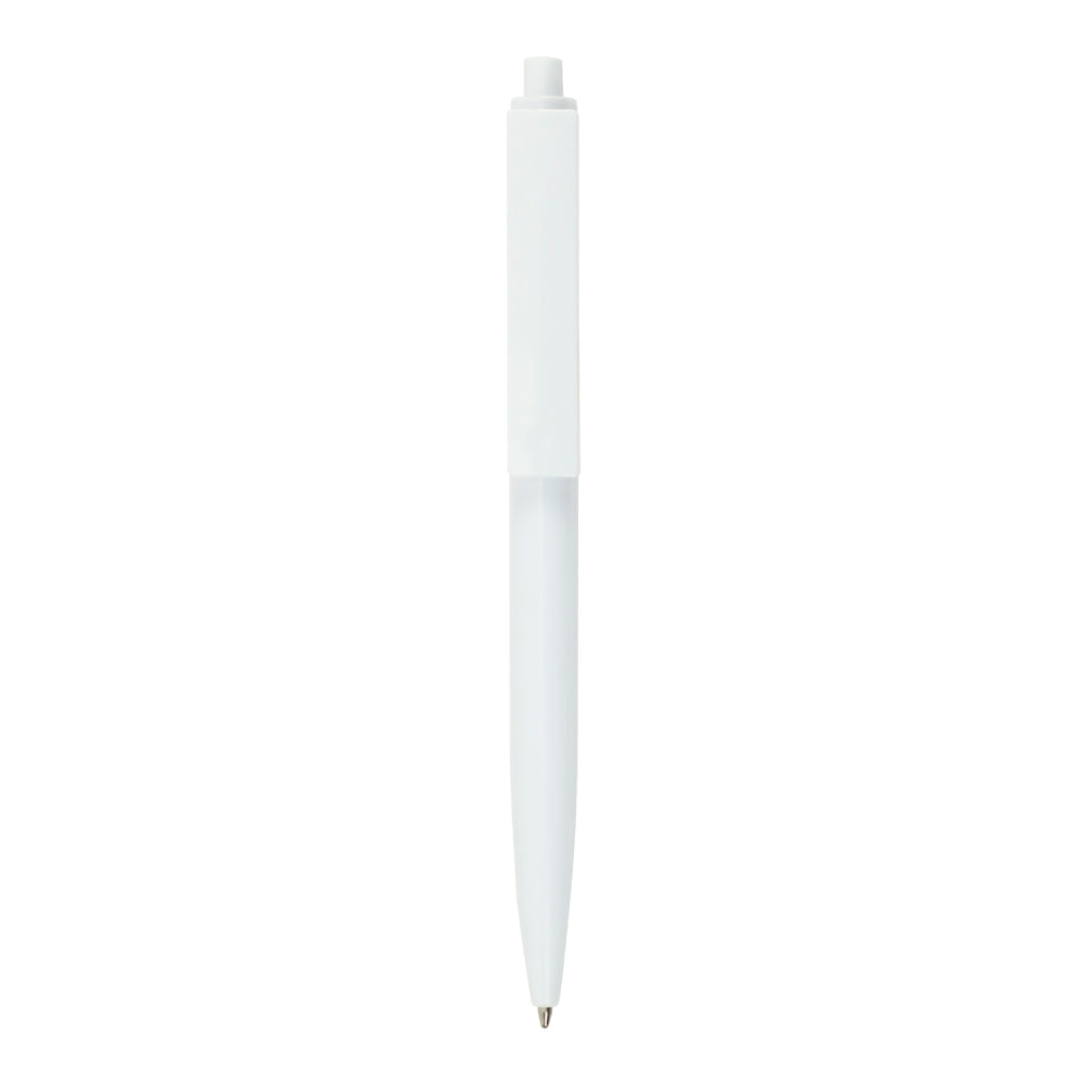 Plastic Pens White Color, Push Button, Wide Clip for Logo