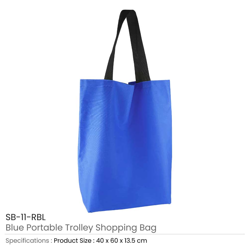 Portable Trolley Bags with Handles & Two Foldable Wheels