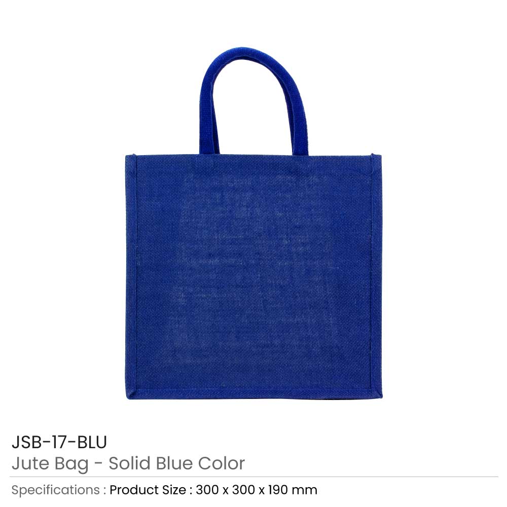 Reusable Square Jute Bags with Cotton Handles