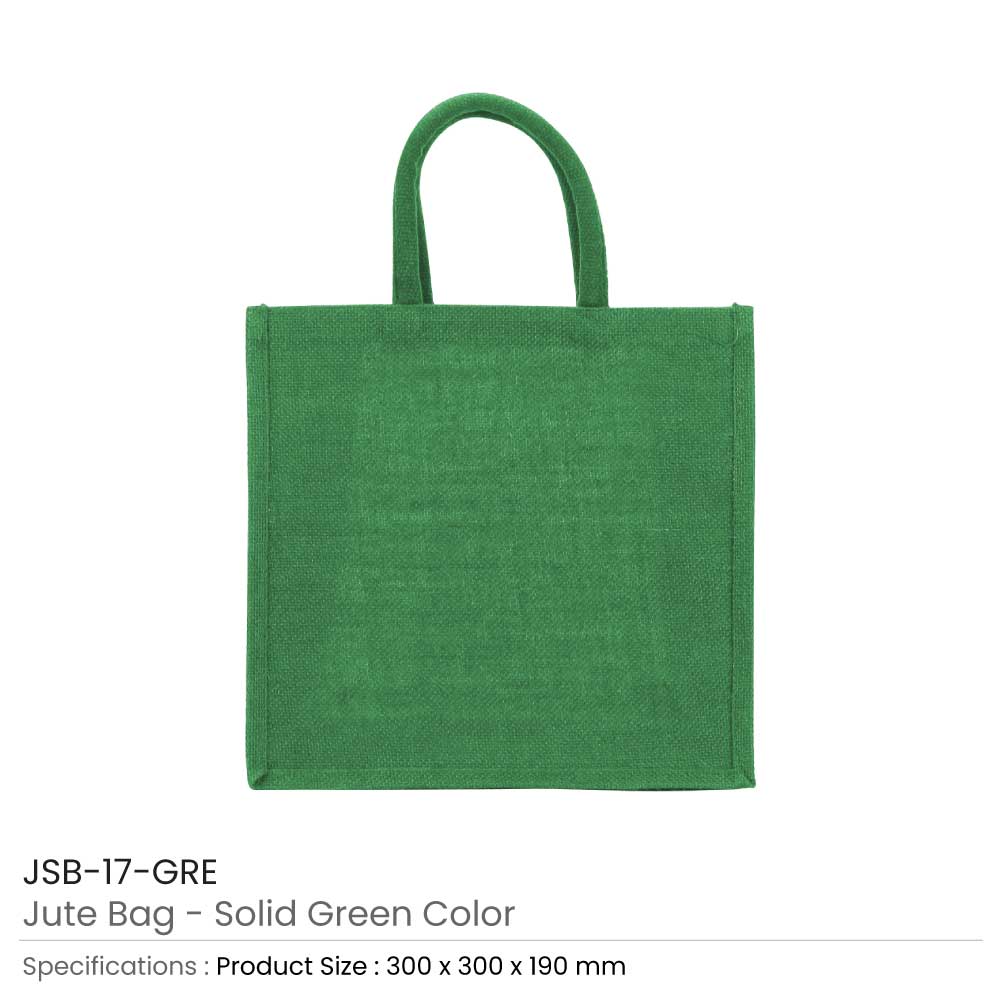 Reusable Square Jute Bags with Cotton Handles