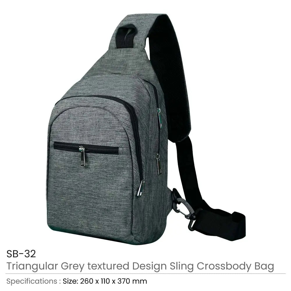 Triangular Sling Crossbody Bags with Headphone Hole