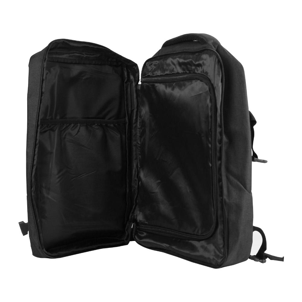 Travel Backpacks in Black Polyester Material