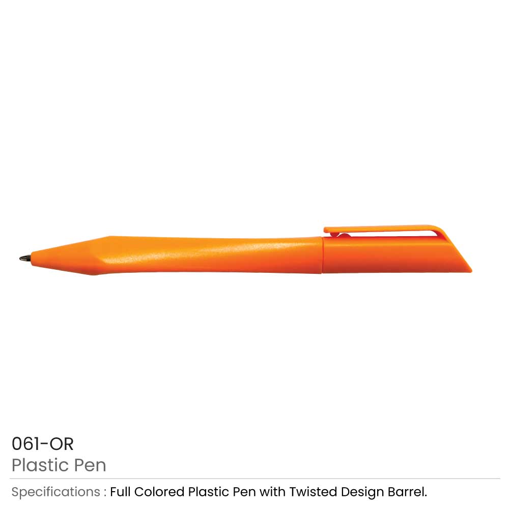 Twisted Design Plastic Pens