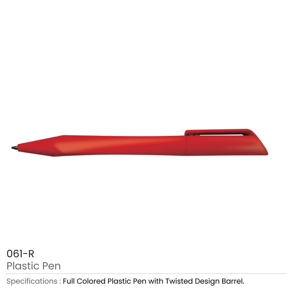 Twisted Design Plastic Pens