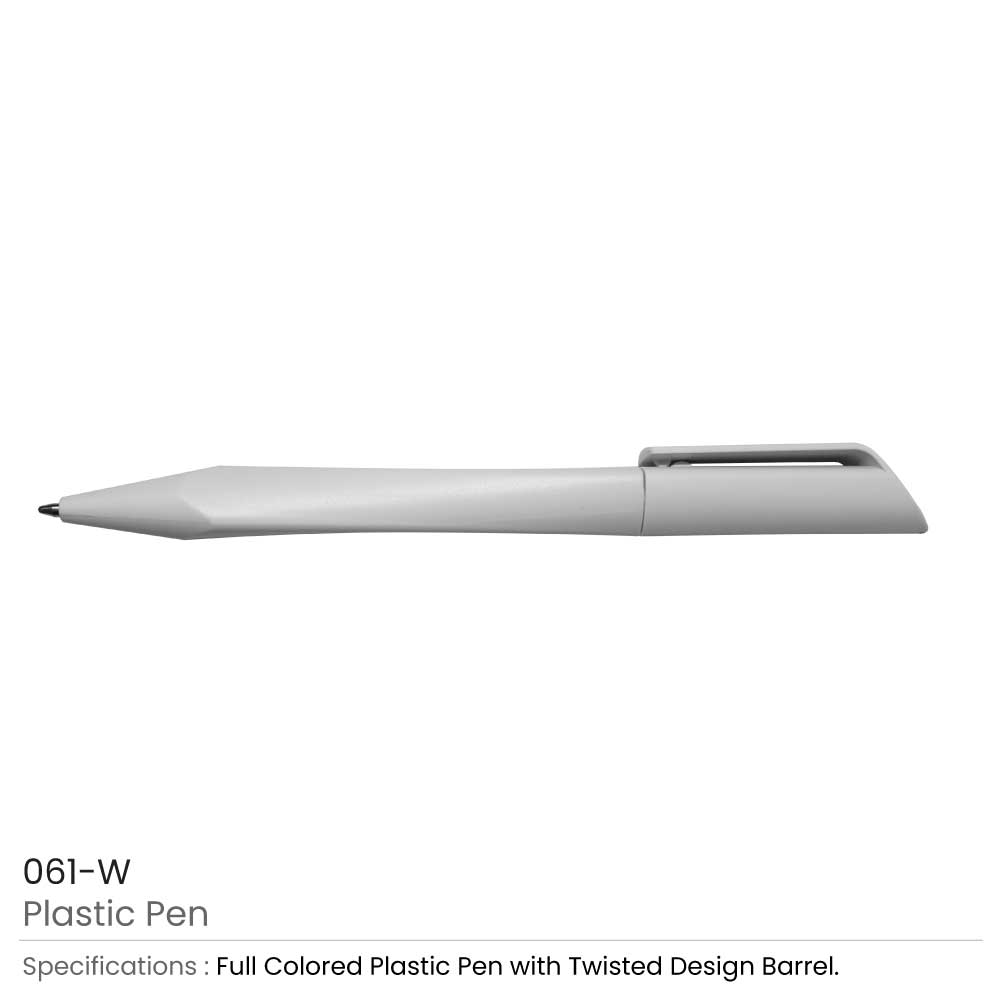 Twisted Design Plastic Pens