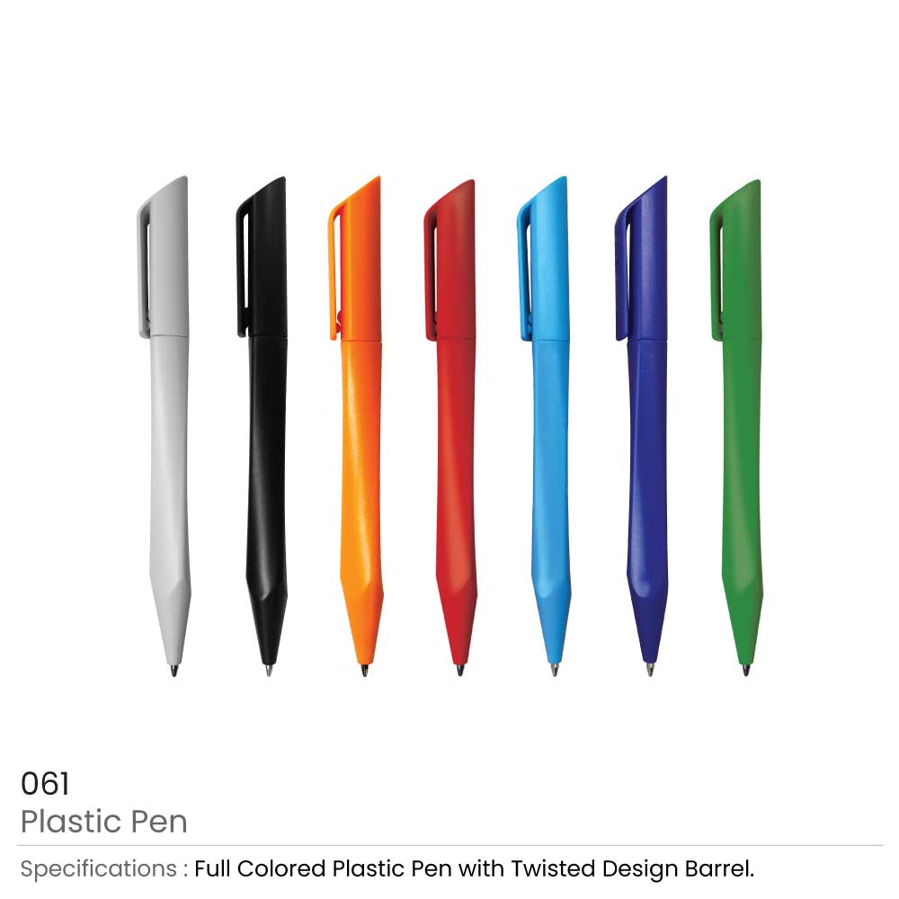 Twisted Design Plastic Pens