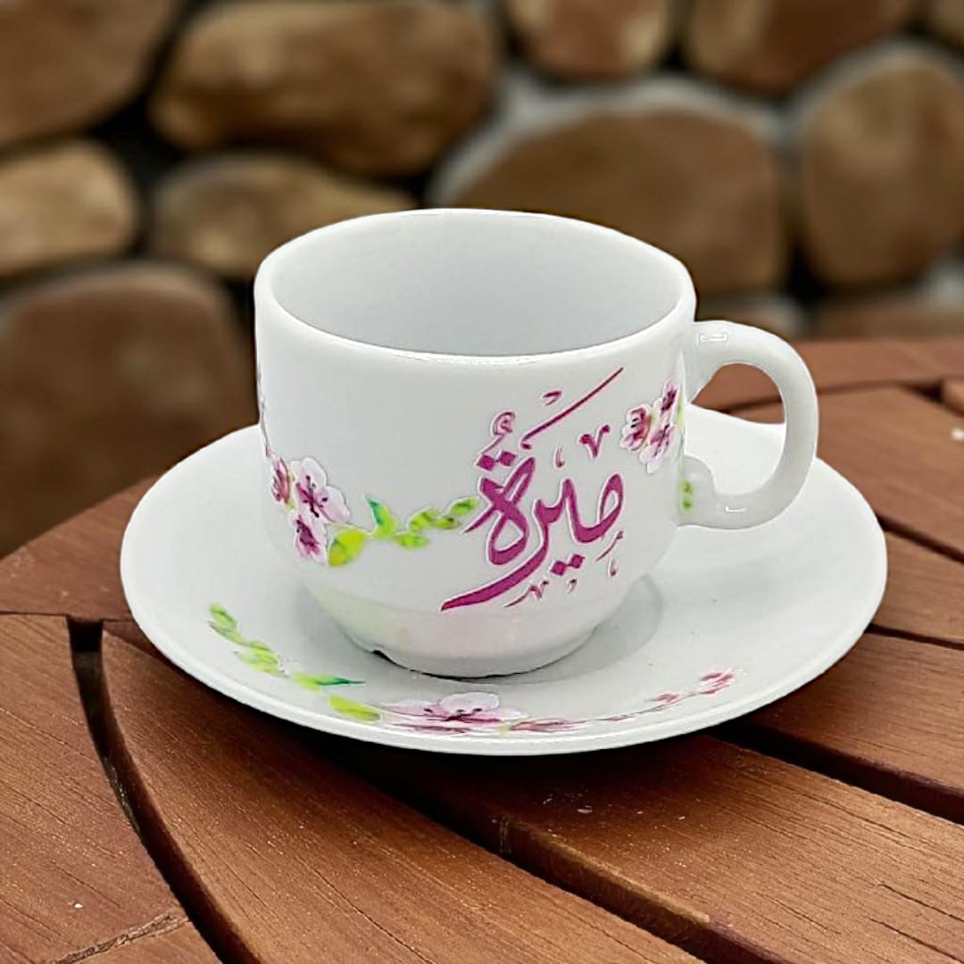 اكواب سيراميك صغيرة للتركش مع طباعة فاخرة Ceramic cups Small for Turkish coffee with luxurious printing