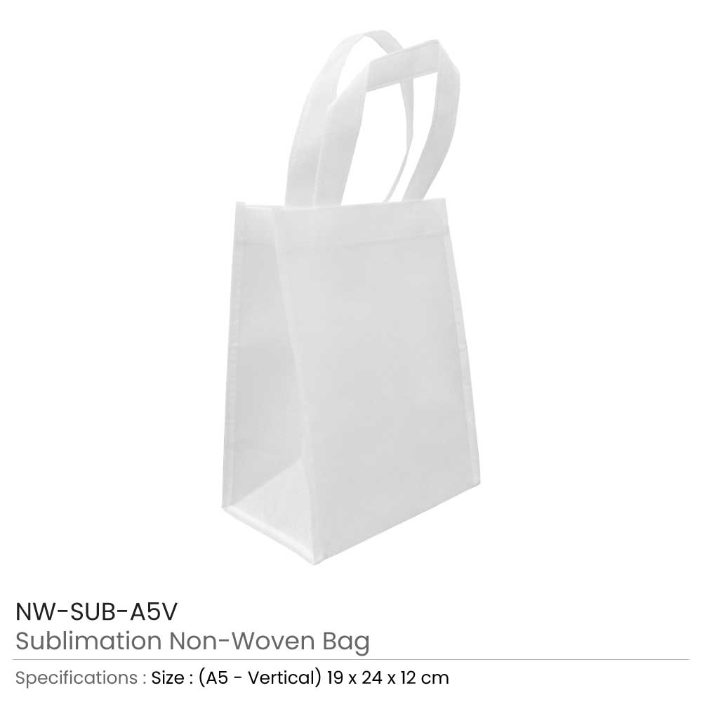 A5 White Non Woven Bags