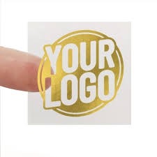 ستيكر ذهبي دائري او مربع للكميات  Gold Foil Sticker Round / Square Shape Wholesale