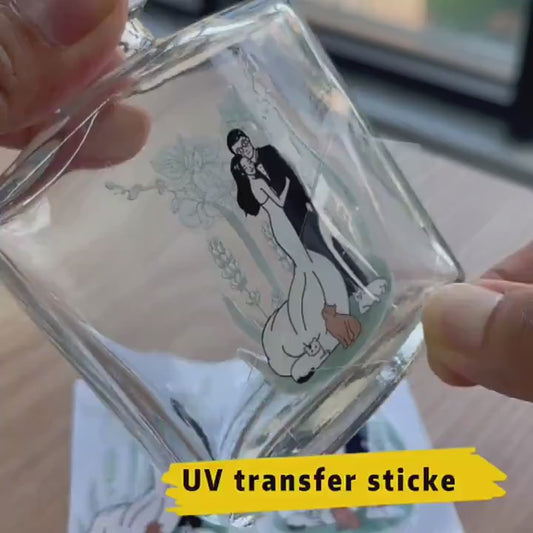 ستيكرات يوفي مقصوصه بالحبه ضد الماي بدون خلفيه UV DTF Stickers per Pcs