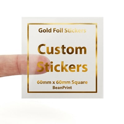 ستيكر ذهبي دائري او مربع للكميات  Gold Foil Sticker Round / Square Shape Wholesale