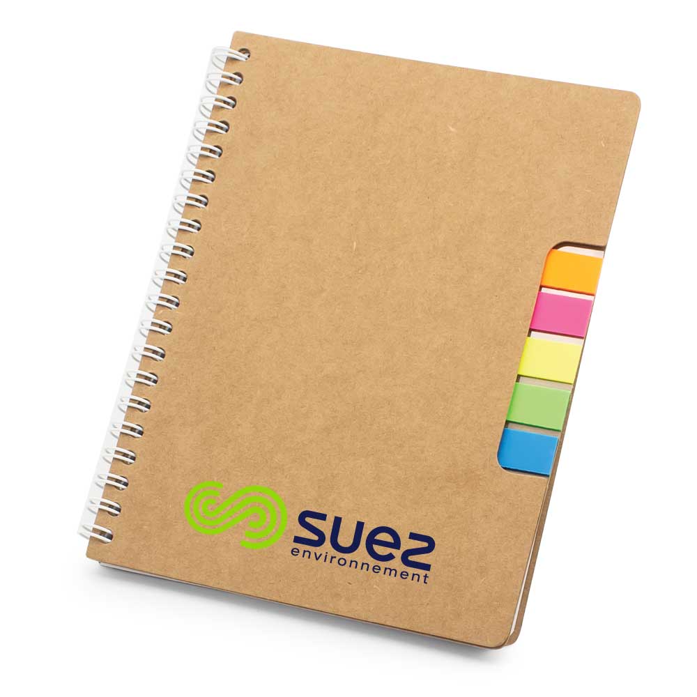 Spiral Notebook with Sticky Note and Pen